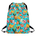 Vintage Tropical Fruits Pattern Print Drawstring Backpack