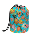 Vintage Tropical Fruits Pattern Print Drawstring Makeup Bag