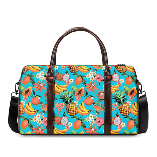 Vintage Tropical Fruits Pattern Print Duffle Bag