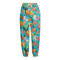 Vintage Tropical Fruits Pattern Print Fleece Lined Knit Pants