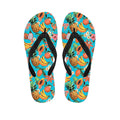 Vintage Tropical Fruits Pattern Print Flip Flops
