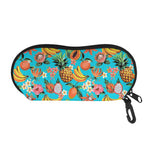 Vintage Tropical Fruits Pattern Print Glasses Case