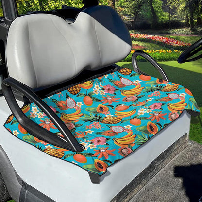 Vintage Tropical Fruits Pattern Print Golf Cart Seat Cover