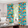 Vintage Tropical Fruits Pattern Print Grommet Curtains