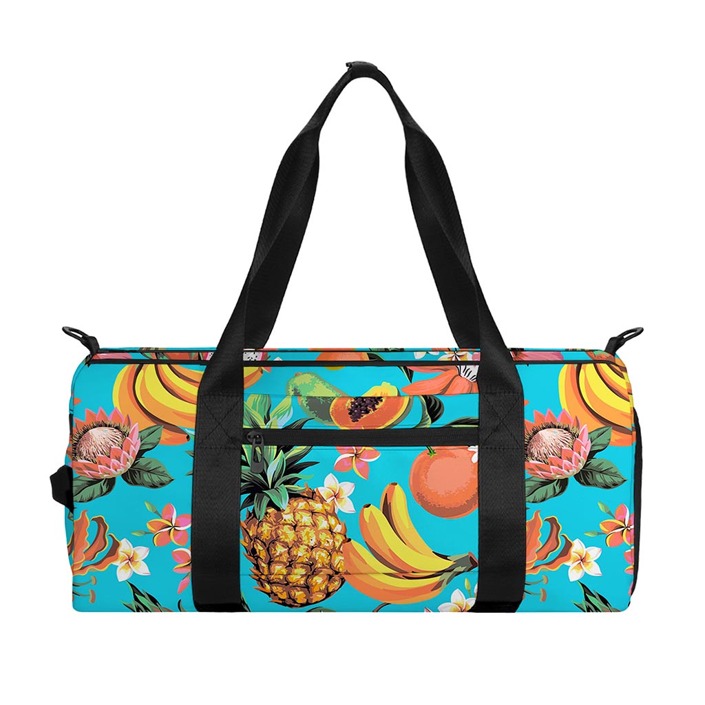 Vintage Tropical Fruits Pattern Print Gym Bag