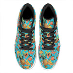 Vintage Tropical Fruits Pattern Print High Top Leather Sneakers