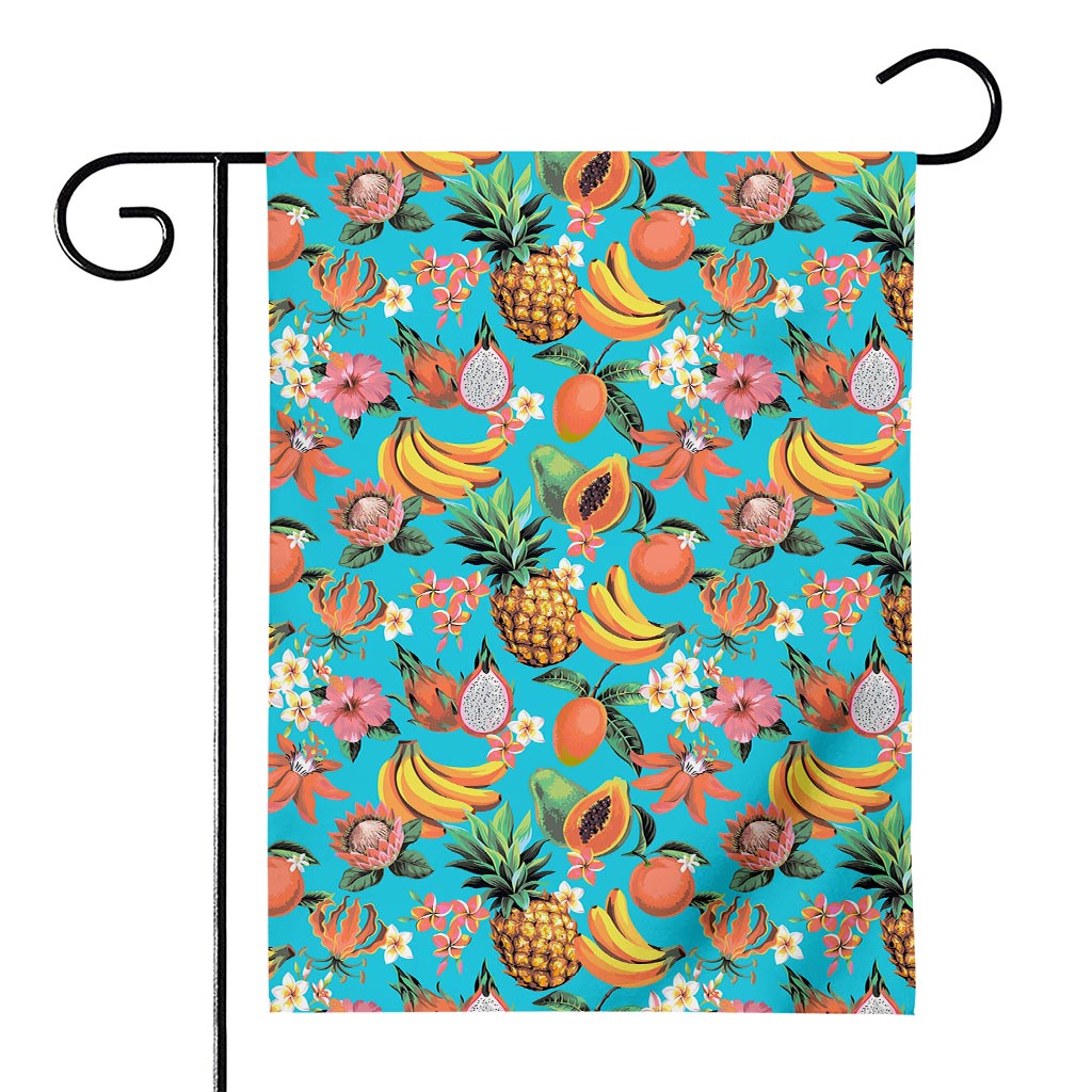 Vintage Tropical Fruits Pattern Print House Flag