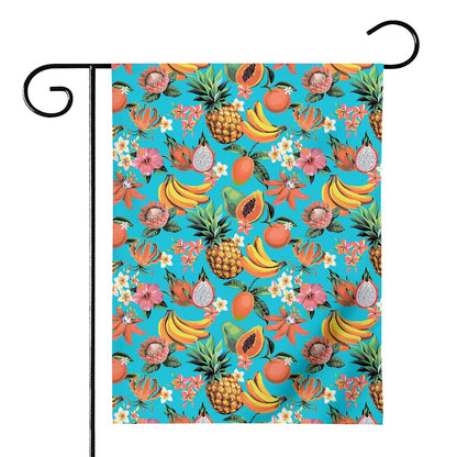 Vintage Tropical Fruits Pattern Print House Flag