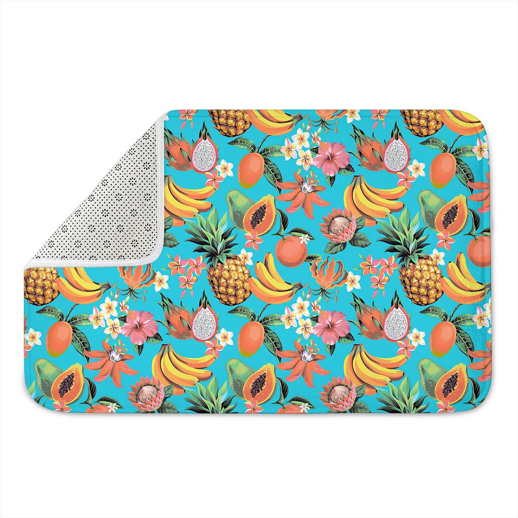Vintage Tropical Fruits Pattern Print Indoor Door Mat