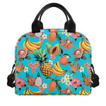 Vintage Tropical Fruits Pattern Print Insulated Lunch Bag