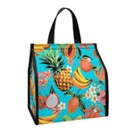 Vintage Tropical Fruits Pattern Print Insulated Lunch Tote