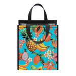 Vintage Tropical Fruits Pattern Print Insulated Lunch Tote