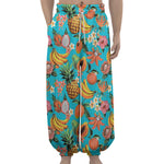 Vintage Tropical Fruits Pattern Print Lantern Pants