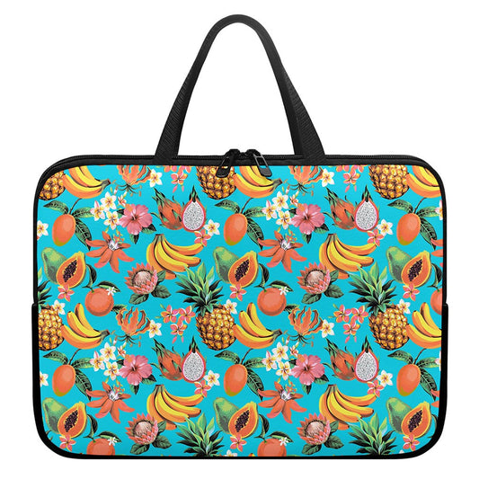 Vintage Tropical Fruits Pattern Print Laptop Sleeve With Handle