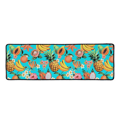 Vintage Tropical Fruits Pattern Print Long Kitchen Mat