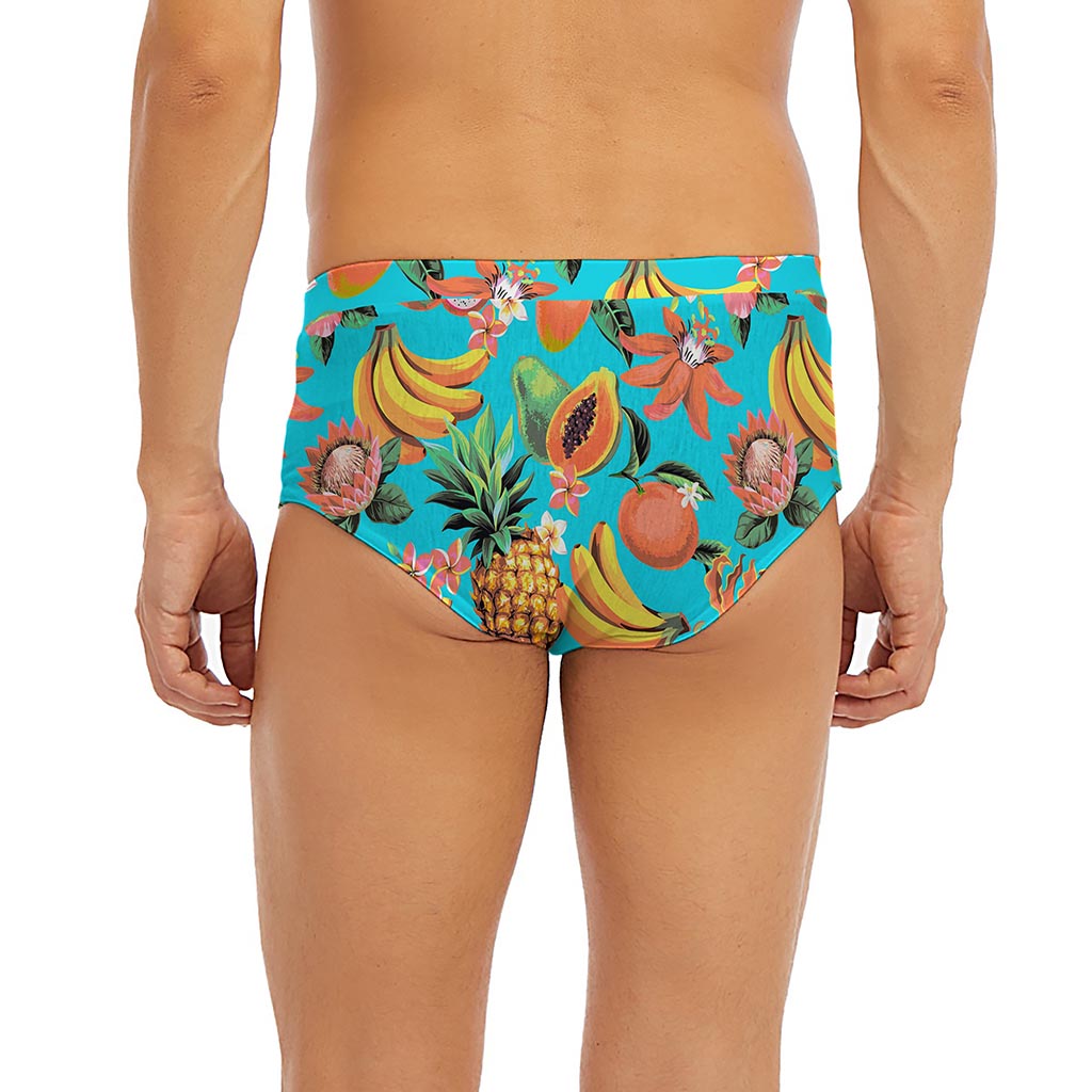 Vintage Tropical Fruits Pattern Print Men's Briefs