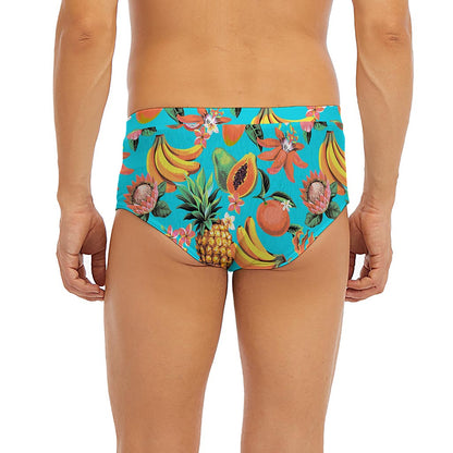 Vintage Tropical Fruits Pattern Print Men's Briefs