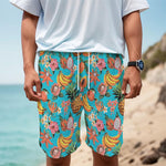 Vintage Tropical Fruits Pattern Print Men's Cargo Shorts