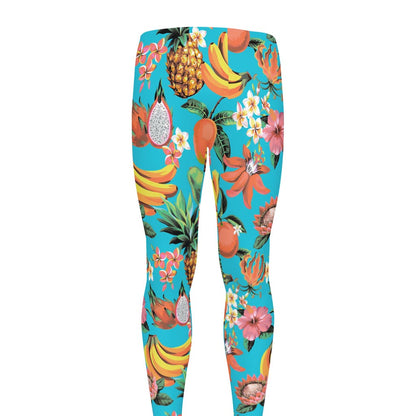 Vintage Tropical Fruits Pattern Print Men's leggings