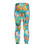 Vintage Tropical Fruits Pattern Print Men's leggings