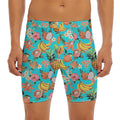 Vintage Tropical Fruits Pattern Print Men's Long Boxer Briefs