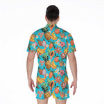 Vintage Tropical Fruits Pattern Print Men's Rompers