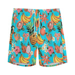 Vintage Tropical Fruits Pattern Print Men's Sports Shorts