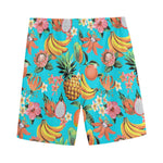 Vintage Tropical Fruits Pattern Print Men's Sports Shorts