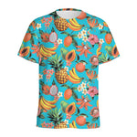 Vintage Tropical Fruits Pattern Print Men's Sports T-Shirt