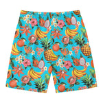 Vintage Tropical Fruits Pattern Print Men's Swim Trunks