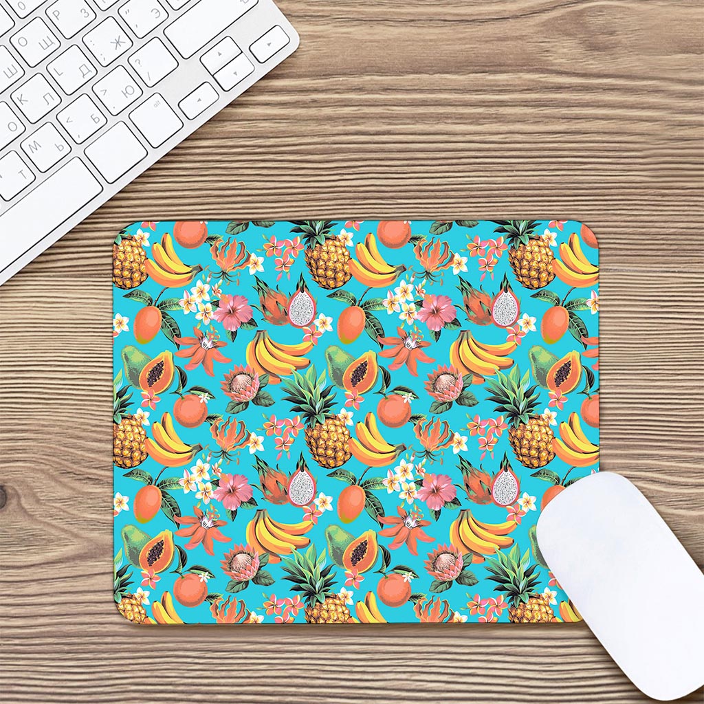 Vintage Tropical Fruits Pattern Print Mouse Pad