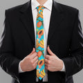 Vintage Tropical Fruits Pattern Print Necktie