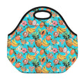 Vintage Tropical Fruits Pattern Print Neoprene Lunch Bag