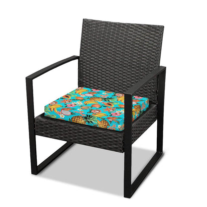 Vintage Tropical Fruits Pattern Print Outdoor Seat Cushion Cover