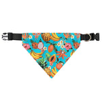 Vintage Tropical Fruits Pattern Print Over The Collar Dog Bandana