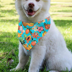 Vintage Tropical Fruits Pattern Print Over The Collar Dog Bandana