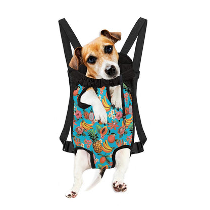 Vintage Tropical Fruits Pattern Print Pet Carrier Backpack