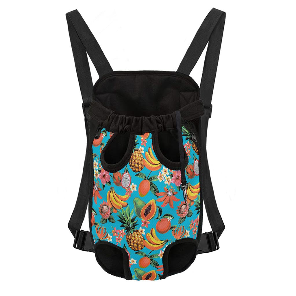 Vintage Tropical Fruits Pattern Print Pet Carrier Backpack
