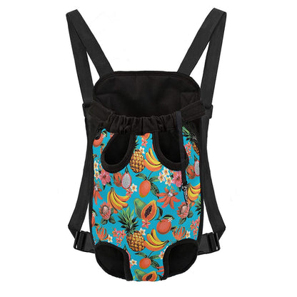 Vintage Tropical Fruits Pattern Print Pet Carrier Backpack