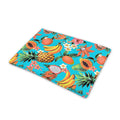 Vintage Tropical Fruits Pattern Print Pet Cooling Mat Cover