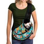 Vintage Tropical Fruits Pattern Print Pet Sling Carrier