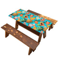 Vintage Tropical Fruits Pattern Print Picnic Table Cover