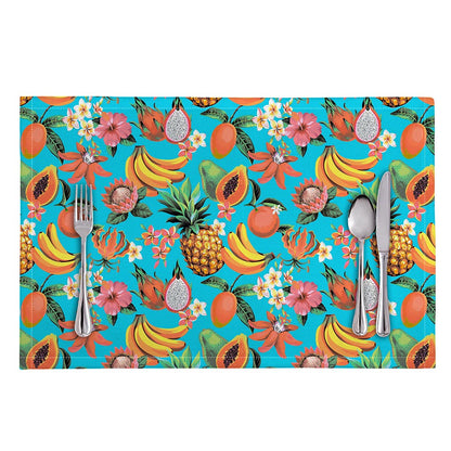 Vintage Tropical Fruits Pattern Print Placemat