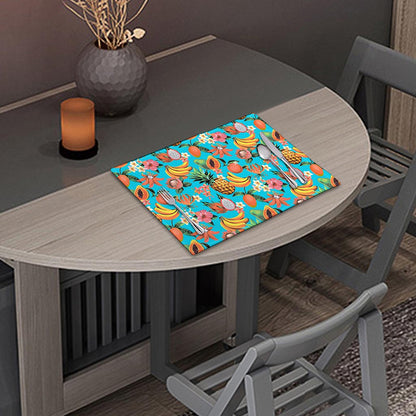 Vintage Tropical Fruits Pattern Print Placemat