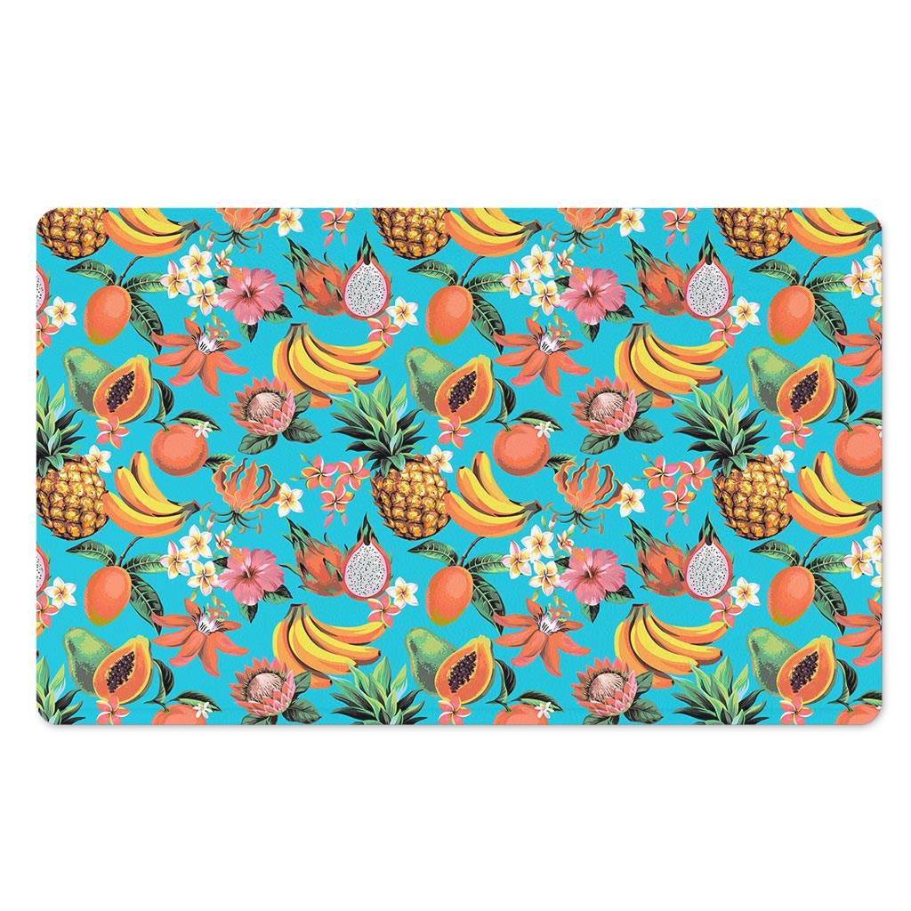 Vintage Tropical Fruits Pattern Print Polyester Doormat