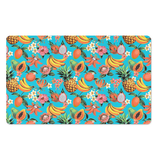 Vintage Tropical Fruits Pattern Print Polyester Doormat