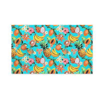 Vintage Tropical Fruits Pattern Print Polyester Flag