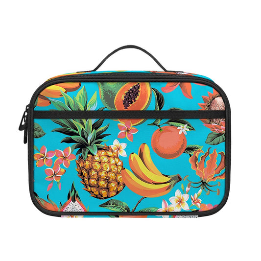 Vintage Tropical Fruits Pattern Print Portable Lunch Bag