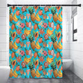 Vintage Tropical Fruits Pattern Print Premium Shower Curtain
