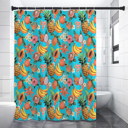 Vintage Tropical Fruits Pattern Print Premium Shower Curtain